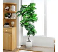1 pièce Grand palmier artificiel de 70-135 cm, fausses plantes tropicales, feuilles de palmier au toucher réel, feuilles de sagou cycas, arbre de banian en plastique vert, plante de monstera pour déco