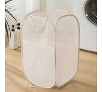 1 pièce Grand panier à linge transparent, panier de rangement pliable pour vêtements , panier de rangement pour chambre/salle de bain Taille Unique,gris,beige,noir,Intervalle noir deux,Gris trois comp