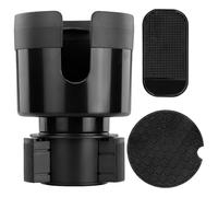 1 Pièce Grand Porte-Gobelets De Voiture avec Tapis en Silicone,Porte-gobelet de Voiture Cup Holder,Extension de Porte-Gobelet avec Base Réglable,pour Plupart des Bouteilles