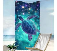 1 pièce Grande serviette ultra douce et absorbante avec imprimé de tortue de mer pour la natation, la plage, le bain et les voyages. Idée de cadeau personnalisé pour la fête des mères, dernier délai, 