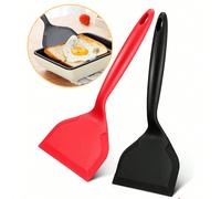 1 pièce Grande spatule en silicone - Spatule à œufs en silicone anti-adhésive, spatule à steak en silicone, retourneur d'œufs, convient pour la cuisson des œufs, des crêpes, des biscuits, des œufs fri