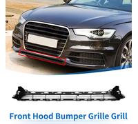 1 Pièce Grille De Pare-Chocs Avant Inférieure Grille De Pare-Chocs Avant Inférieure Centrale No.4G0807683C Pour Audi A6(C7Pa Sline) 2018 Style Sport Noir