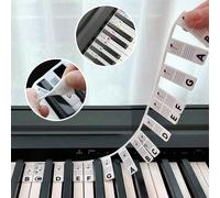 1 pièce Guide de note de touche de piano en silicone réutilisable, convient aux débutants, facile à installer et à retirer, s'adapte aux touches de piano de taille standard 61/88, sans autocollants né