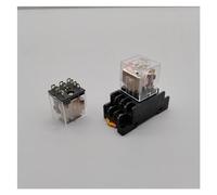 1 pièce HH63P LY3NJ relais JQX-13 220v24v 12 v 12 volts AC/DC 10A 11PIN bobine de solénoïde de contact argent relais miniature avec base(DC24)