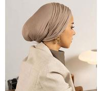 1 pièce Hijab classique de couleur unie pour femmes, port polyvalent 3 façons, tissu en spandex doux et respirant, convient pour le quotidien, les sports, le yoga UnicolorePolyester