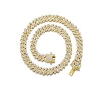 1 Pièce Hip Hop Cuban Bracelet, Ice Worn Chain, Cuban Chain, Miami Cuban Chain, Diamond Chain, Hip Hop Jewellery Boy Gift, Gold