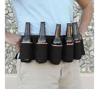 1 pièce Holster de ceinture à bière, Ceinture porte-bouteille de bière et de soda, Porte-canette, Sac banane ajustable, Peut contenir 6 canettes, Parfait pour les fêtes, les pique-niques et la randonn