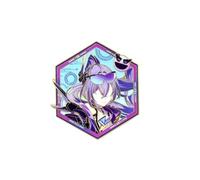 1 pièce Honkai : Star Rail périphérique badge hexagonal mignon dessin animé alliage badge accessoires pour les fans, ONE SIZE, Métal