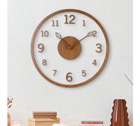 1 pièce Horloge lévitante transparente minimaliste, design de pointeur en forme de feuille créative, texture en bois, silencieuse sans tic-tac, convient pour le salon, la chambre, la cuisine, le burea