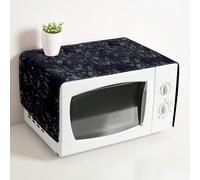 1 pièce Housse anti-poussière pour micro-ondes imprimée de motifs rétro avec sac de rangement latéral, convient aux modèles standard de micro-ondes, belle et anti-poussière 30*90cmÉtoffe