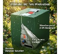 1 pièce Housse de bac IBC, protection de réservoir d'eau extérieur, parasol de jardin, imperméable pour 1 000 l/1 250 l, réservoir d'eau IBC de 275/330 gallons, sac, organisateur, stockage Pas de ferm