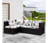 1 pièce Housse de canapé d'extérieur imprimée à feuilles, housse de coussin de siège de canapé élastique en polyester semi-détachable, pour coussin de siège de canapé de patio, terrasse, jardin Siège 