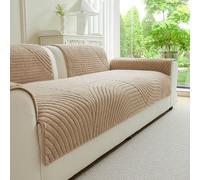 1 pièce Housse de canapé style bohème en peluche épaisse, artisanat matelassé, antidérapante, utilisable en toute saison, lavable en machine, adaptée aux animaux de compagnie, en tissu polaire doux - 