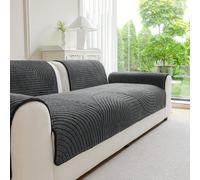 1 pièce Housse de canapé style bohème en peluche épaisse, artisanat matelassé, antidérapante, utilisable en toute saison, lavable en machine, adaptée aux animaux de compagnie, en tissu polaire doux - 