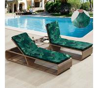 1 pièce Housse de chaise de plage en soie de lait avec imprimé d'éléments marins, coquillages, algues, étoile de mer et feuille verte, amovible et lavable, protecteur de chaise de plage élastique pour