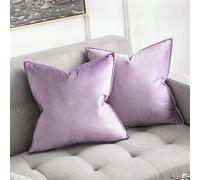 1 pièce Housse de coussin carrée unie avec passepoil en velours, 18 x 18 pouces (45 x 45 cm), pour canapé, chambre, voiture 40*40,45*45,60*60,30*50,50*50,45*45 cm (2 pièces),45*45 cm (4 pièces),30*50