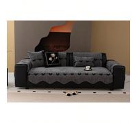 1 pièce Housse de coussin de canapé asymétrique de style européen fraîche, avec garniture en nœud, texture en chenille, housse de canapé minimaliste de luxe, protège le canapé, anti-dérapante, anti-po