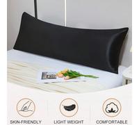 1 pièce Housse de coussin décoratif en 100% soie premium, couleur unie, doux et soyeux, sans insert de coussin, fermeture enveloppe, convient pour le lit, le canapé, le salon, style ferme, taille 20"X