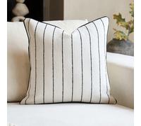 1 pièce Housse de coussin en jacquard chenillé rayé (sans insert) - Housse de coussin élégante en chenille moderne et lourde, convenant à la décoration de la maison, du canapé et du lit, pour toutes l