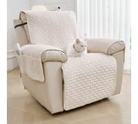 1 pièce Housse de fauteuil de style moderne en flanelle matelassée, protecteur de canapé antidérapant et adapté aux animaux de compagnie pour toutes les saisons Monoplace grise,Siège unique marron,Mon