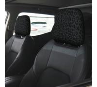 1 pièce Housse de siège de voiture universelle en soie de glace imprimée motif léopard noir et vert clair, élastique, style imprimé, légère, respirante, anti-taches, résistante à l'usure, matériau en 