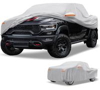 1 Pièce Housse De Voiture Imperméable Toutes Saisons Extérieur Automobile Anti-Uv Protection Solaire Pluie Couverture Complète 190T-Pu Ton Argent Pour Camion Longueur 229" À 242"