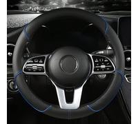 1 pièce Housse de volant de voiture en PU avec empiècement, antidérapante et résistante à l'usure, convenant à toutes les saisons, adaptée aux diamètres de 14,5 à 15 pouces Taille UniquePolyuréthane