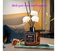 1 pièce Huile essentielle d'aromathérapie romantique, diffuseur à roseaux 1,69 oz, mélange de lavande, pêche, oud et bois d'agar, désodorisant pour la maison et la chambre, diffuseur à roseaux, décora