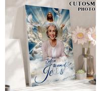 1 pièce Impression photo personnalisée sur canevas encadrée, art mural commémoratif avec ailes d'ange, cadeau de condoléances, "Vos ailes étaient prêtes mais nos cœurs ne l'étaient pas", image personn