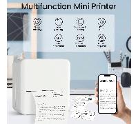 1 pièce Imprimante portable mini sans fil, petite imprimante photo Bluetooth pour la maison, impression thermique sans encre, impression en un clic, contenu clair, compact et pratique, capture instant
