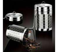 1 pièce Infuseur à thé pour thé en vrac, filtre à thé en acier inoxydable 304 avec chaîne et crochet, infuseur à thé à maille ultra fine pour théières, tasses, bouteilles d'eau, café, épices et condim