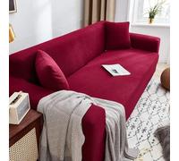 1 Pièce Jacquard Canapé Housse Housse De Canapé Haute Extension Couvertures De Canapé Animal De Compagnie Chien Bienvenu Ti Slip Épaissir Canapé Ho, Wine Red, 4 Seater(235-300cm)