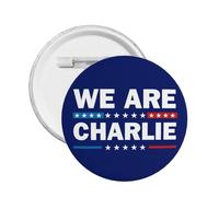 1 pièce Je suis Charlie Kirk Pins et Memorial Repose en paix Héros Charlie Kirk Bouton Badges ronds Broche de poitrine Décoration