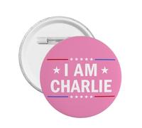 1 pièce Je suis Charlie Kirk Pins et Memorial Repose en paix Héros Charlie Kirk Bouton Badges ronds Broche de poitrine Décoration