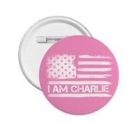1 pièce Je suis Charlie Kirk Pins et Memorial Repose en paix Héros Charlie Kirk Bouton Badges ronds Broche de poitrine Décoration