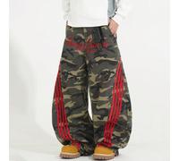 1 pièce Jeans en denim vert militaire style vintage inspiré de la justice, pantalon casual ample à jambes larges, pantalon de travail (ceinture et accessoires non inclus) L,M,S,XL,XS,XXLJean