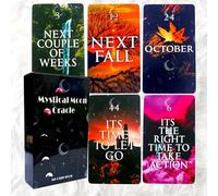 1 pièce - Jeu de cartes Oracle de la Lune Mystérieuse 60 cartes - Cartes divinatoires révélatrices avec mots-clés, indications de temporalité, choix de vie et relations interpersonnelles, en papier, c