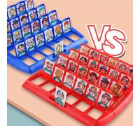 1 pièce Jeu de plateau Qui ? ? Jouet interactif qui développe le raisonnement logique et les devinettes de personnages avec 96 cartes sélectionnées au hasard et une plaque de pénalité ABS