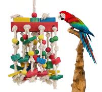 1 pièce Jouet à mâcher pour perroquet, jouet à mâcher et à broyer de couleur vive pour perroquet de taille moyenne/petite, couleur vibrante pour soulager l'ennui, fournitures pour animaux de compagnie