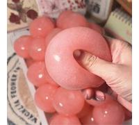1 pièce Jouet anti-stress en cristal transparent en forme de pêche, Jouet squishy en forme de pêche, Jouet squishy en cristal transparent, Jouet squishy à texture de gelée, Jouet anti-stress squishy, 