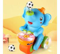 1 pièce Jouet électrique pour enfants Voiture à bascule éléphant, jouet éducatif convenant aux garçons et aux filles comme cadeau bleu,jauneABS