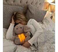 1 pièce, Jouet en peluche de lièvre brodé respirant, lapin de dessin animé respirant ours endormi, poupée en peluche mignonne et créative de 11,8 pouces, modèle à piles AAA, piles non incluses. Poupée