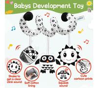 1 pièce Jouet en peluche en forme de hibou spirale avec hochet pour bébé, décoration pour poussette, lit parapluie, siège auto pour nouveau-né, couleur aléatoire Taille UniqueCartoonPolyester