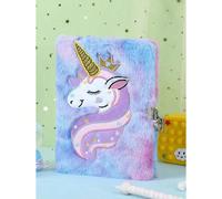1 pièce Journal en peluche de licorne : Un cahier magique et moelleux avec serrure pour étudiants et adultes - Cadeau d'anniversaire parfait École, étudiant, papeterie, fournitures scolaires, jouets p