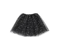 1 Pièce Jupe à Paillettes，Tutu De Ballet, Jupe à Paillettes en Maille, Jupe Tutu pour Enfants, Adaptée à La Performance sur Scène, Aux Jeux De Rôle, à La Mascarade, à La Photographie (Noir) (30 Cm)