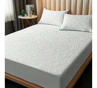 1 pièce Jupe de lit, Linge de lit, Protège-matelas, Couvre-lit, Drap-housse, Textile d'ameublement confortable, Protège-matelas anti-boulochage respirant, Couvre-lit gaufré par ultrasons, Décoration p