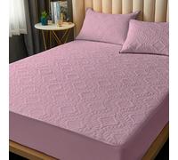 1 pièce Jupe de lit, Linge de lit, Protège-matelas, Couvre-lit, Drap-housse, Textile d'ameublement confortable, Protège-matelas anti-boulochage respirant, Couvre-lit gaufré par ultrasons, Décoration p