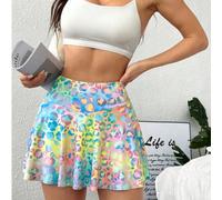 1 pièce Jupe de sport grande taille pour femmes avec shorts, minimaliste et , convient pour le port en été 0XL,1XL,2XL,3XL,4XL,5XLPlantesTissu tricoté
