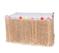 1 Pièce Jupe De Table Hawaïenne, Décoration D'Ambiance De Fête, Jupe De Table Extensible, Décoration De Fête Sur La Plage, Décoration De Table De Fête, Décoration De Fête Créative