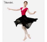 1 pièce Jupe tutu en mousseline de soie noire élégante et polyvalente pour femmes, jupe mi-longue à taille élastique pour la danse du ventre, la princesse, les fêtes, le cosplay et les performances. V